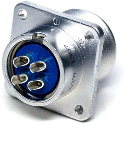 97-3102A-22-8S, Circular MIL Spec Connector 2P Sz 22 Box Mount Socket Recept Solder