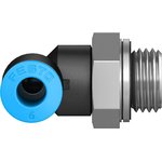 QSL-G1/4-6, QS Series Elbow Threaded Adaptor, G 1/4 Male to Push In 6 mm ...