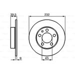 0986478868, Диск тормозной AUDI: A1 10 -, A2 00-05, A3 96-03, TT 98-06 ...