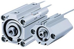 CDQ2B12-10DZ, Pneumatic Compact Cylinder - 12mm Bore, 10mm Stroke, CQ2 Series, Double Acting