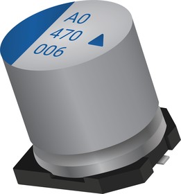 AHA1010390M080R, Hybrid Aluminium Electrolytic Capacitor, 39 мкФ, ± 20%, 80 В, Radial Can - SMD, 0.07 Ом