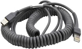 Фото 1/2 Кабель интерфейсный Zebra ASSY:Cable - Shielded USB: Series A, 9ft. (2.8m), Coiled, BC1.2 (High Current), -30°C
