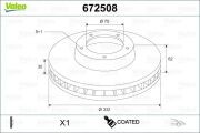 672508, Тормозной диск BMW X5 F15 FR