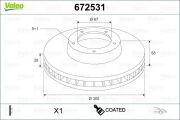 672531, Тормозной диск SKODA YETI FR