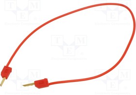 28.0033-03022, Test Lead 300mm Red 30V Gold-Plated