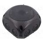 KF 0400 B, KF Series Black Polycarbonate Junction Box, IP69, IP67, IP66, 70 mm ...