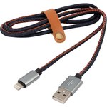 18-4248, Кабель USB-Lightning для iPhone/2,4A/ nylon/denim/1m/