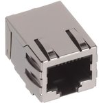 J0C-0006NLT, Modular Connectors / Ethernet Connectors SMT 1X1 TAB DOWN