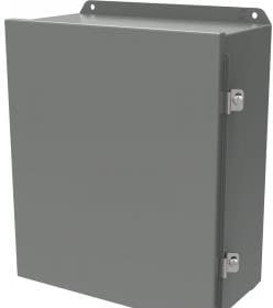 HJ12105HLP, Electrical Enclosures N4,12 J Box Hinged - 12x10x5" - Steel/Gray