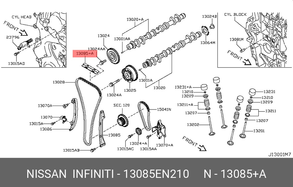 Башмак натяжителя цепи ГРМ NISSAN QR25DE