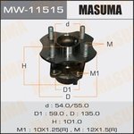 MW-11515, Ступица Toyota Yaris (P10) 99-, Yaris Verso 99- задняя Masuma