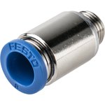 QS-G1/8-8-I, QS Series Straight Threaded Adaptor, G 1/8 Male to Push In 8 mm ...