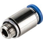 QS-G1/8-8-I, QS Series Straight Threaded Adaptor, G 1/8 Male to Push In 8 mm ...