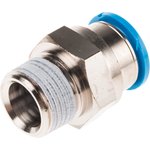 QS-3/8-12, QS Series Straight Threaded Adaptor, R 3/8 Male to Push In 12 mm ...