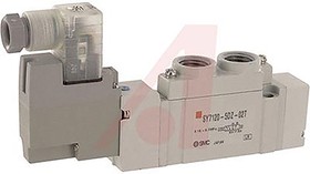 SY7120-5LOZ-02T, 5/2 Pneumatic Solenoid/Pilot-Operated Control Valve - Solenoid/Pilot NPTF 1/4 SY7000 Series 24V dc