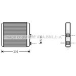 OL6321, Радиатор отопителя салона OPEL ASTRA G 98-09, ZAFIRA 99-05,