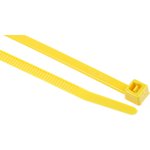 111-03006 T30R-PA66-YE, Cable Tie, 150mm x 3.5 mm, Yellow Polyamide 6.6 (PA66) ...