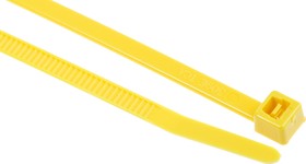 Фото 1/2 111-03006 T30R-PA66-YE, Cable Tie, 150mm x 3.5 mm, Yellow Polyamide 6.6 (PA66), Pk-100