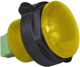 CNX722C401FVW, 22mm Yellow LED Round Panel Mount Indicator Transparent Lens with wire leads