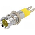 SMBD 08112, Индикат.лампа: LED, вогнутый, 12-14ВDC, Отв: d8,2мм, IP67, металл