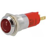 SMBD 14024, Индикат.лампа: LED, вогнутый, 24-28ВDC, Отв: d14,2мм, IP67, металл