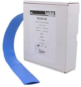 Фото 1/2 BOX 2512 B, Термоусадочная трубка; без клея; 2: 1; 25,4мм; L: 5м; синий