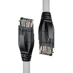 4PH-50811, 4ПХ Патч-корд прямой 5.0m UTP кат.5e, серый, черные коннекторы ...