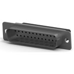 D-Sub plug, 25 pole, standard, unequipped, straight, crimp connection, 167294-1