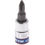 203101, KING TONY Насадка (бита) торцевая 1/4", Phillips, PH1, L = 37 мм