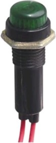 N-XD10-8W-R, Лампа неоновая с держателем красная 220VAC