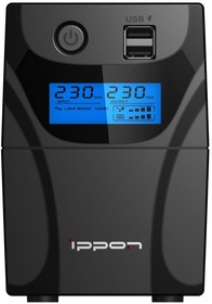 Фото 1/10 Источник бесперебойного питания Ippon Back Power Pro II Euro 850 480Вт 850ВА черный