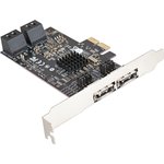 Контроллер ExeGate EXE-504 PCI-E 2.0, SATA3 RAID, 4 int+2 ext (OEM)