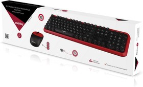 Фото 1/8 Комплект клавиатура+мышь мультимедийный Smartbuy с круглыми клавишами 620382AG-RK черно-красный (SBC-620382AG-RK) /10