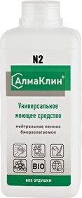 Фото 1/3 АлмаКлин N2, Нейтральное универсальное моющее средство (без отдушки) 1л. крышка N2-Б/О-1Л