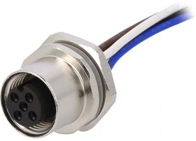 Фото 1/2 T4171310004-001, Straight Female 4 way M12 to Unterminated Sensor Actuator Cable, 200mm