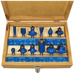 Набор фрез по дереву 12 предметов хвостовик 8 мм (А) T447771