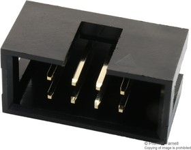 Фото 1/2 MC-254-08-00-ST-DIP, Pin Header, Wire-to-Board, 2.54 мм, 2 ряд(-ов), 8 контакт(-ов), Сквозное Отверстие