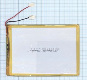 Аккумулятор универсальный 3x110x150 мм 3.8V 7500mAh Li-Pol (2 Pin)