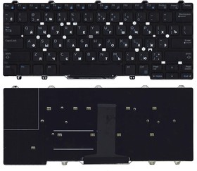 Клавиатура для ноутбука Dell Latitude E5450 E7450 E5470 черная без рамки и указателя (версия 2)