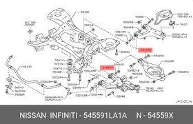 Фото 1/2 545591LA1A, Шайба эксцентриковая INFINITI QX56/QX80 (Z62) (2010 )