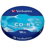 43725, Диск CD-R Verbatim 700 Mb, 52x, Shrink (10), DL (10/300)