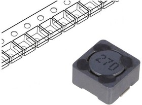 Фото 1/2 PCS74MT270, Дроссель: проволочный, SMD, 27мкГн, 1,12А, 150мОм, ±20%, -40-125°C