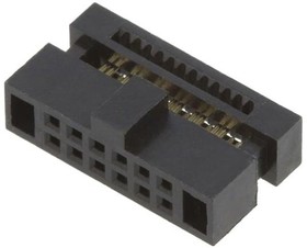 Фото 1/2 20021444-00012T4LF, Minitek127®, Wire to Board connector, IDC Receptacle, Double Row, 12 Positions, 1.27 mm (.050in) * 1.27 mm (.050in) Pitc