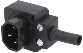 Фото 1/4 Device connection plug E, 3 pole, cable assembly, screw connection, 1.0 mm², black, 4300.0401