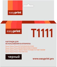 Фото 1/2 T0811/T1111 Картридж EasyPrint IE-T1111 для Epson Stylus Photo R390/RX690, черный, с чипом