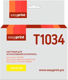 Фото 1/2 T1034 Картридж EasyPrint IE-T1034 для Epson Stylus TX550W/Office T30/T1100, желтый, с чипом
