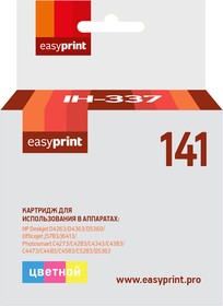 Фото 1/3 Картридж EasyPrint IH-337 №141 для HP Deskjet D4263/D5360/Officejet J5783/J6413, цветной