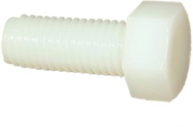 012528H075, 1/4"-28 Hex Head Cap Screw Hex Socket Drive Nylon