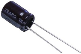Electrolytic capacitor, 47 µF, 16 V (DC), ±20 %, radial, pitch 2 mm, Ø 5 mm