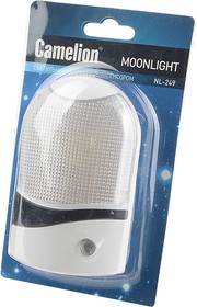 Camelion NL-249 ночник с фотосенсором, LED BL1, Светильник